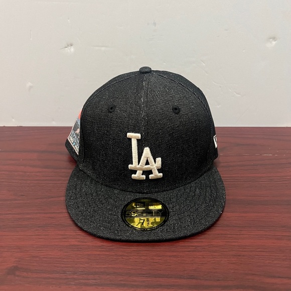 New Era, 59Fifty Fitted Hat, Los Angeles Dodgers, Denim - Picture 1 of 10